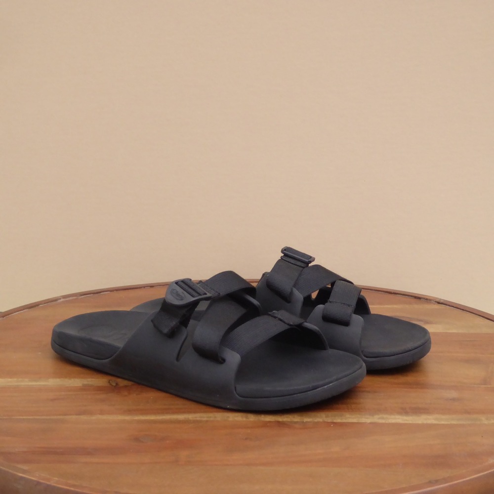 Chaco Mens Chillos Slide Sandals Black Adjustable Straps Size 13